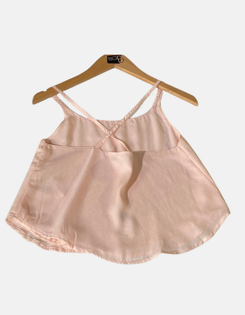 Blush Pink Satin Spaghetti Strap Top